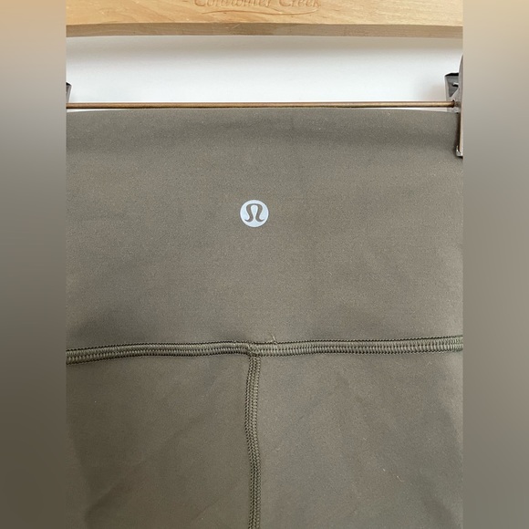 Lululemon Wunder Train Crop Leggings Dark Olive - Picture 14 of 16